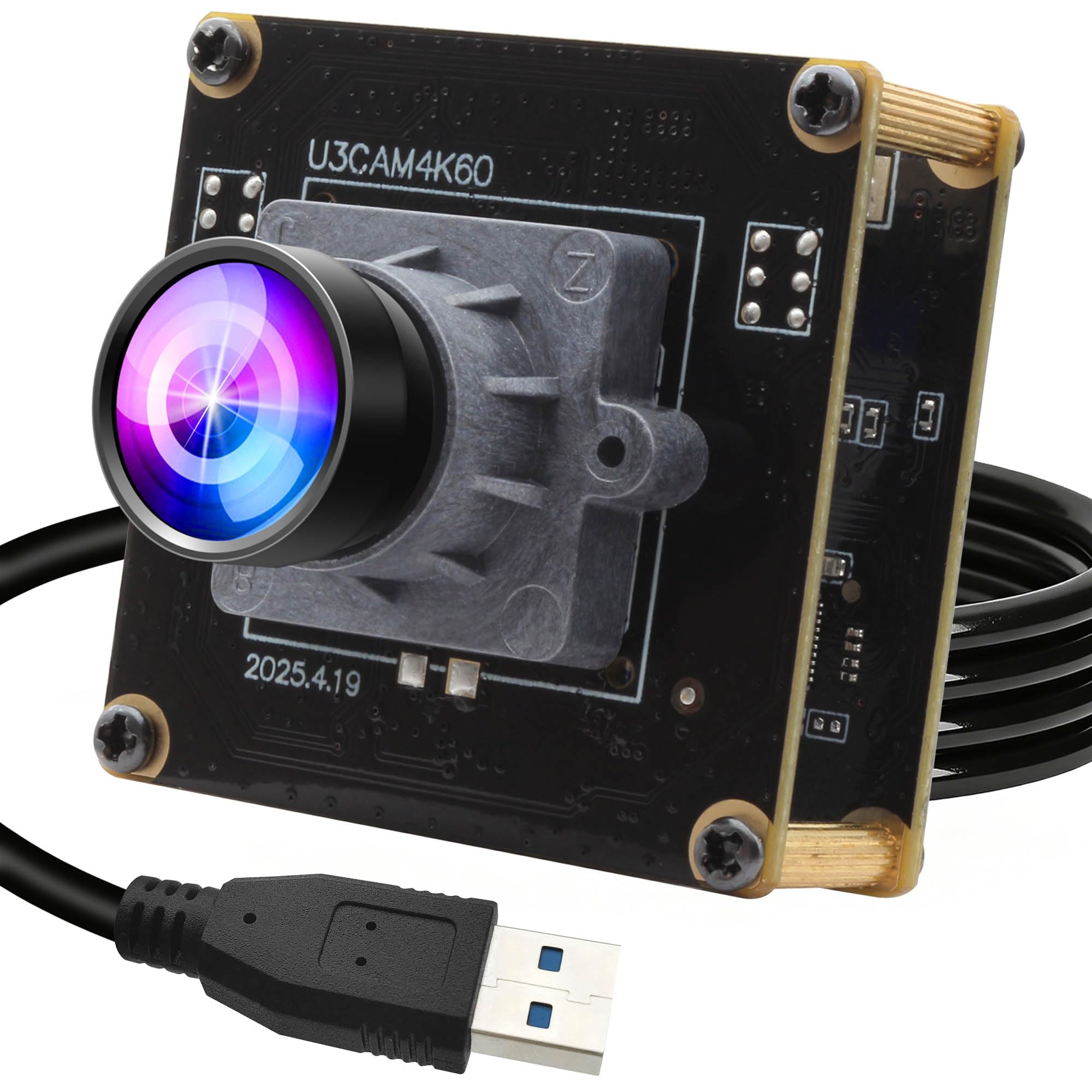 Amazon.co.jp: ELP 4K 60fps USB3.0 Webカメラモジュール広角100°(H